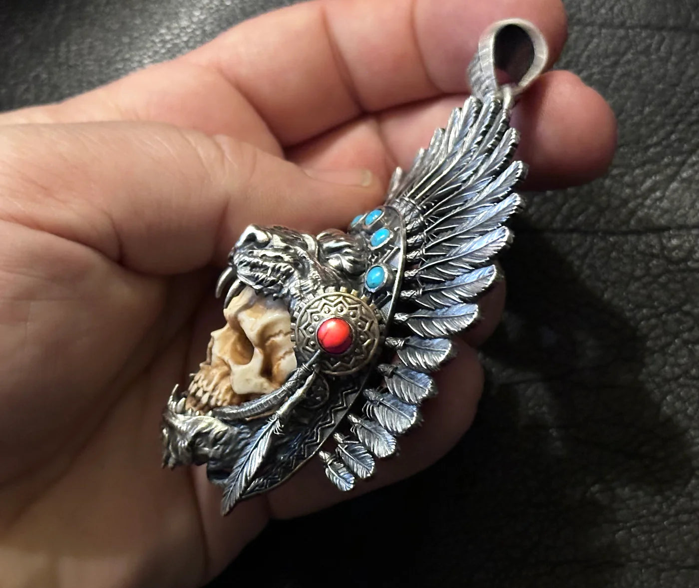 Aztec Mexican Warrior Amulet Pendant