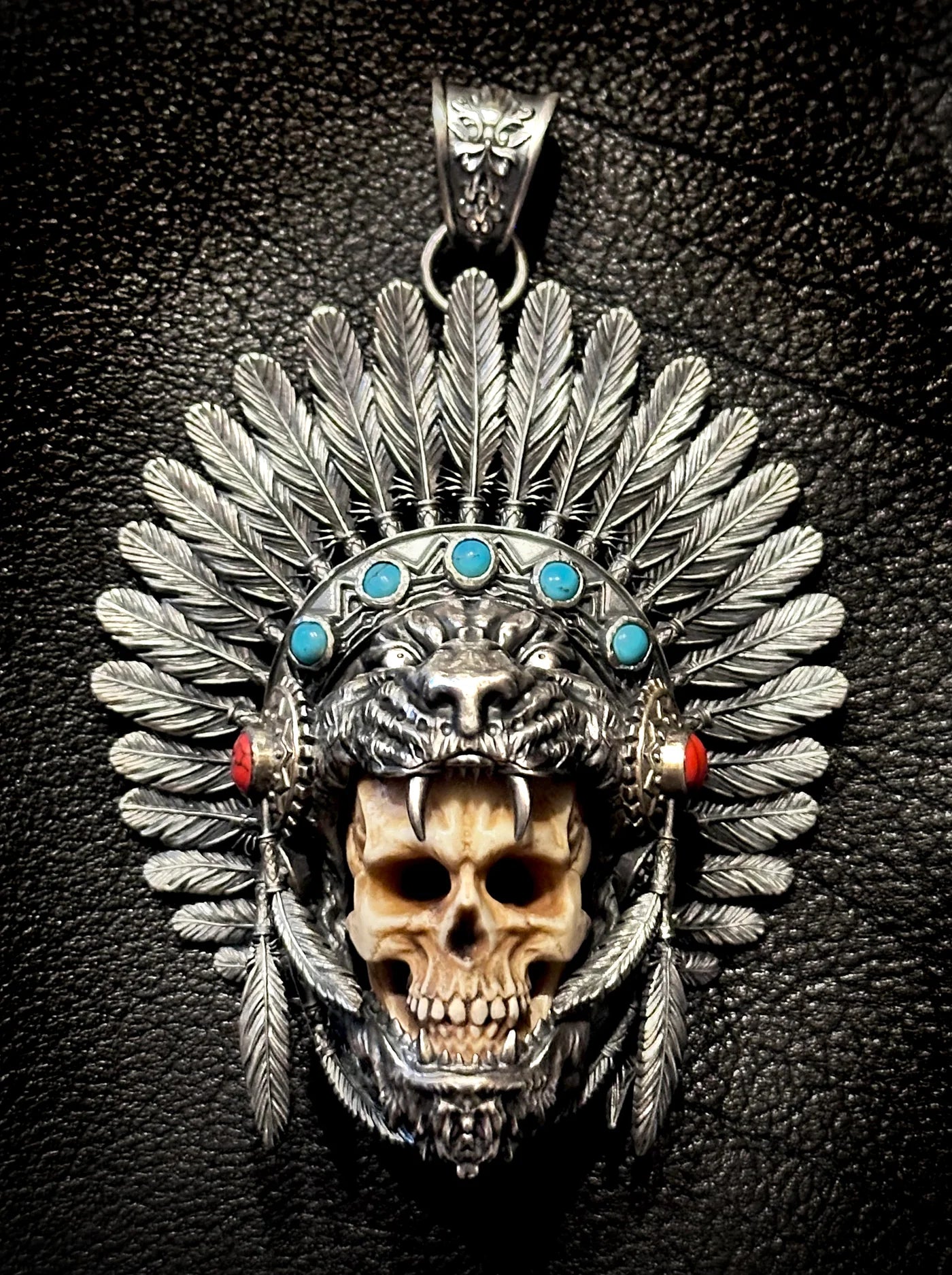 Aztec Mexican Warrior Amulet Pendant