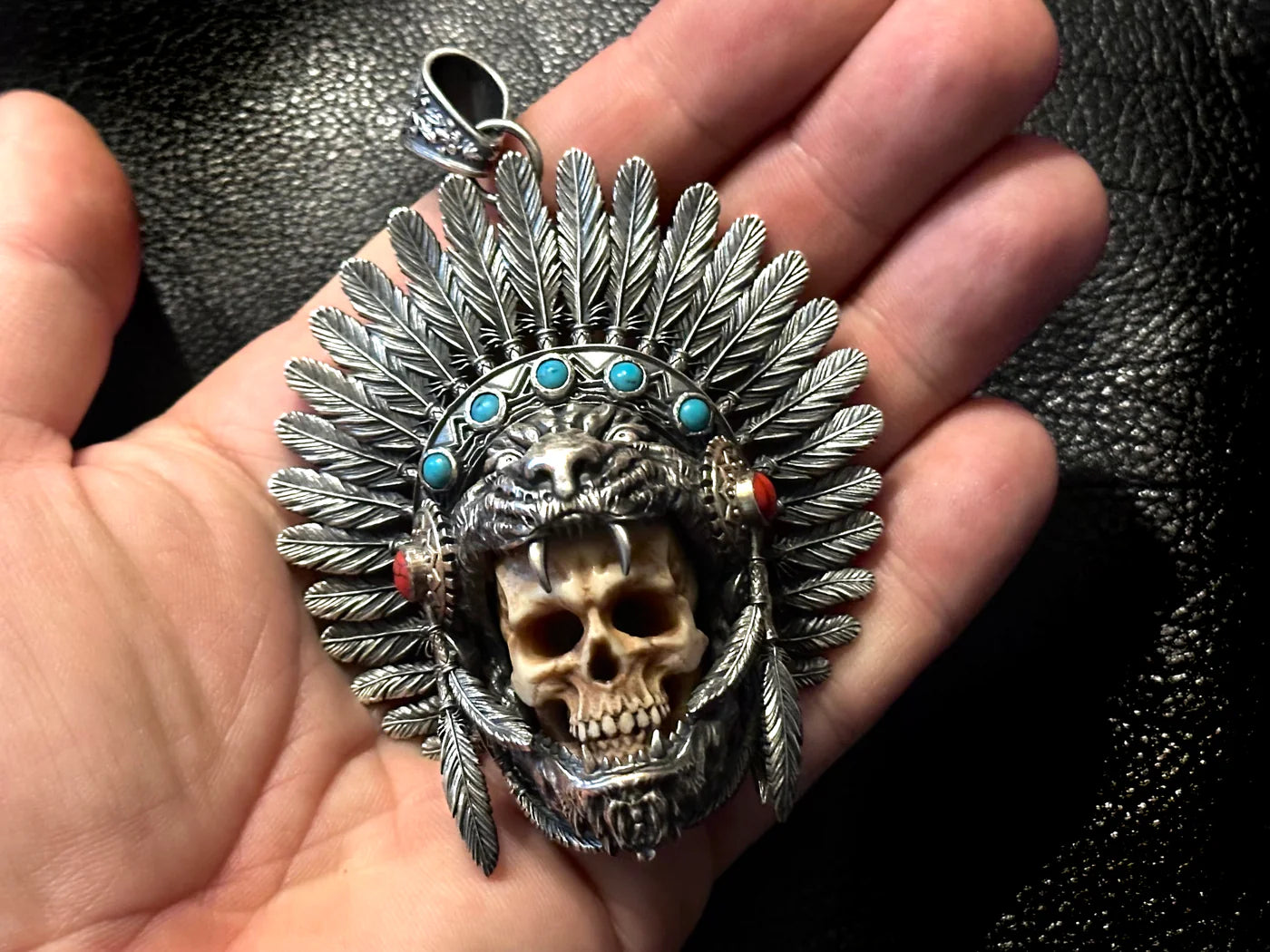 Aztec Mexican Warrior Amulet Pendant
